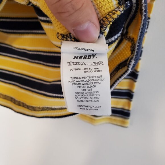 Yellow and Black Striped Long Sleeve Tee - Picture 7 of 7